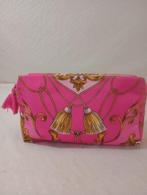 Estee Lauder Hot Pink Tassle Makeup Travel Bag